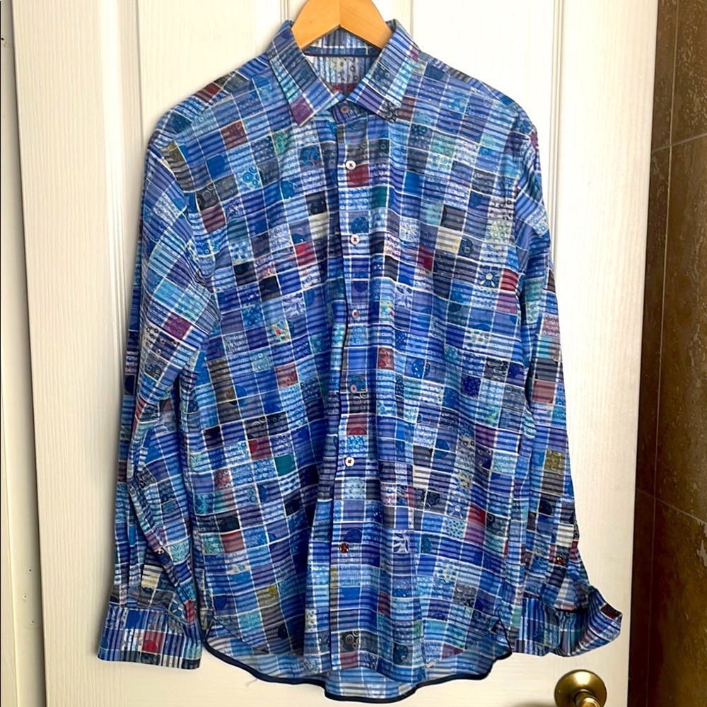 Visconti Black - Blue Patchwork Checkered Dress S… - image 1